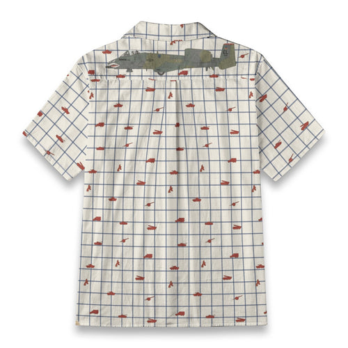All-Over Print Men's Casual Hawaiian Short Sleeve Shirt | 140GSM Slub Cotton