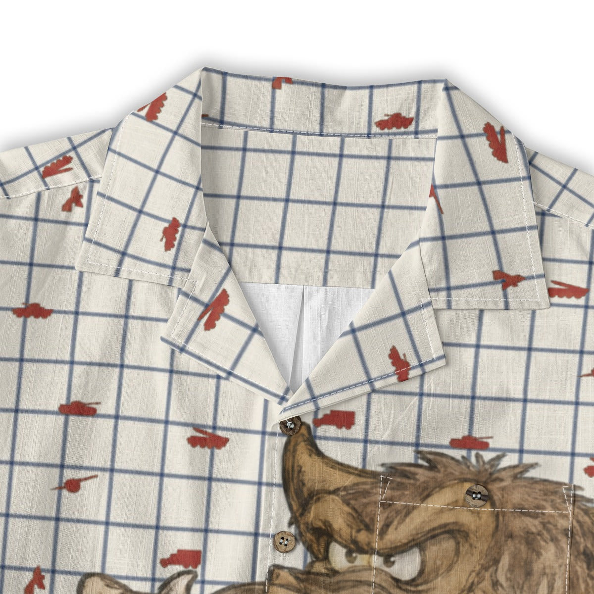 All-Over Print Men's Casual Hawaiian Short Sleeve Shirt | 140GSM Slub Cotton