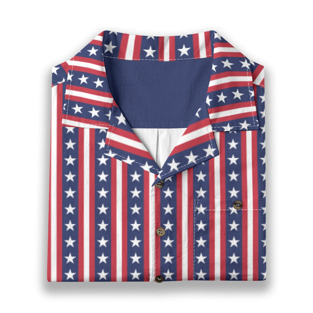 All-Over Print Men's Casual Hawaiian Short Sleeve Shirt | 140GSM Slub Cotton